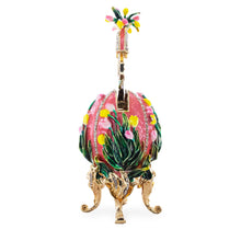 Load image into Gallery viewer, 1898 Lilies of the Valley Royal Imperial Metal Easter Egg in Pink