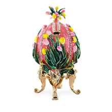 Load image into Gallery viewer, 1898 Lilies of the Valley Royal Imperial Metal Easter Egg in Pink