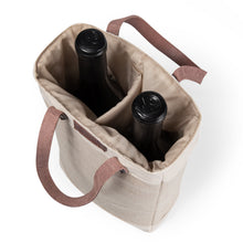 Load image into Gallery viewer, Pinot Jute 2 Bottle Insulated Wine Bag