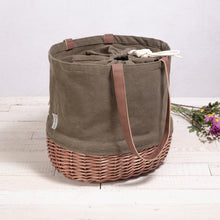 Load image into Gallery viewer, Coronado Canvas and Willow Basket Tote