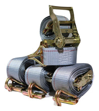 Load image into Gallery viewer, 2" x 16 Ft Ratchet Strap w/ Spg E &amp; Wire J for E &amp; F-Tracks | 4 PACK