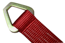 Load image into Gallery viewer, Qty 4 Axle Strap Tie Downs 24" Long &amp; Qty 4 Ratchet Tow Straps Car Haulers | RED