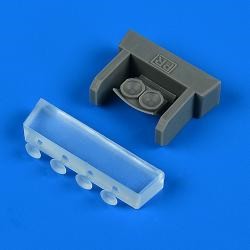 Quickboost 48967 1/48 SAAB J29 Tunnan Front Landing Lights w/Clear Part for Pilot Replicas