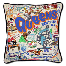 Load image into Gallery viewer, Queens Hand-Embroidered Pillow