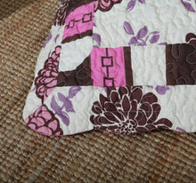 Load image into Gallery viewer, DaDa Bedding Bohemian Purple Blooms Floral Garden Pink Brown Bedspread Set (KBJ1629)