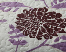 Load image into Gallery viewer, DaDa Bedding Bohemian Purple Blooms Floral Garden Pink Brown Bedspread Set (KBJ1629)