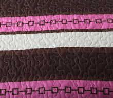 Load image into Gallery viewer, DaDa Bedding Bohemian Purple Blooms Floral Garden Pink Brown Bedspread Set (KBJ1629)