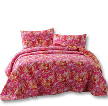Load image into Gallery viewer, DaDa Bedding Lovely Pop of Colors Lightweight Reversible Quilted Bedspread Set (KBJ1625)