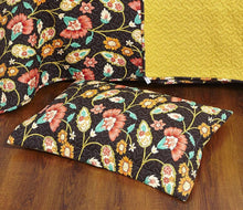 Load image into Gallery viewer, DaDa Bedding Marigold’s Floral Brown Yellow Botanical Garden Quilted Bedspread Set (HS-3330)