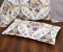 Load image into Gallery viewer, DaDa Bedding Wisteria Cottage Roses Floral Lightweight Quilted Bedspread Set (HS-1003)