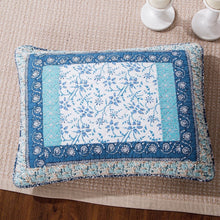 Load image into Gallery viewer, Tache cotton Floral Patchwork Blue Elegance Bedspread Coverlet Quilt Set (JHW-657)