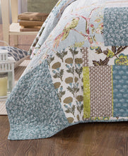 Load image into Gallery viewer, Tache 2-3 Piece Cotton Sky Breeze Pastel Blue Patchwork Quilt Set (JHW-684)
