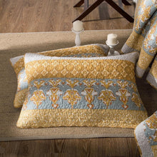 Load image into Gallery viewer, Tache 2-3 Piece Gilded Garden 100% Cotton Floral Gold Quilt Bedspread Set (JHW-631)