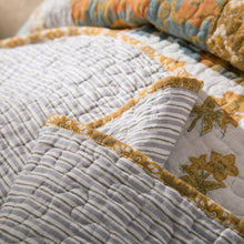 Load image into Gallery viewer, Tache 2-3 Piece Gilded Garden 100% Cotton Floral Gold Quilt Bedspread Set (JHW-631)