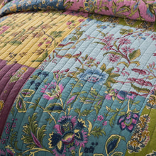 Load image into Gallery viewer, Tache Cotton Bohemian Carnival Garden Quilted Patchwork Bedspread Set (JHW-676)