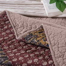 Load image into Gallery viewer, Tache Sunset Blooms Floral Patchwork Cotton Multi color Bedspread Quilt Set (JHW-825)