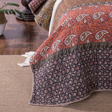 Load image into Gallery viewer, Tache Sunset Blooms Floral Patchwork Cotton Multi color Bedspread Quilt Set (JHW-825)