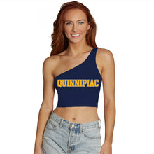 Load image into Gallery viewer, Quinnipiac Navy One Shoulder Top
