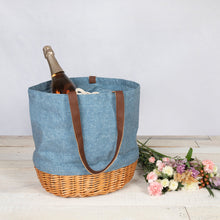 Load image into Gallery viewer, Coronado Canvas and Willow Basket Tote