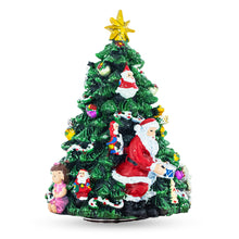 Load image into Gallery viewer, Santa Drummer Rotating Musical Christmas Tree Figurine