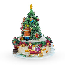 Load image into Gallery viewer, Tree Decorating Duo Spinning Musical Christmas Figurine