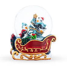 Load image into Gallery viewer, Penguin Sleigh Ride Mini Water Snow Globe