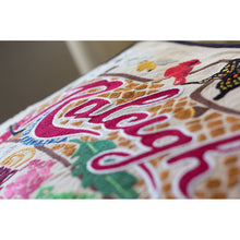 Load image into Gallery viewer, Raleigh Hand-Embroidered Pillow by Cat Studio