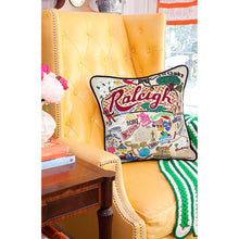 Load image into Gallery viewer, Raleigh Hand-Embroidered Pillow by Cat Studio
