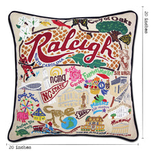 Load image into Gallery viewer, Raleigh Hand-Embroidered Pillow by Cat Studio