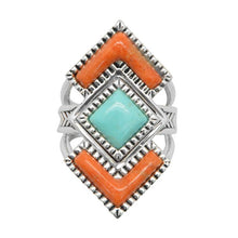 Load image into Gallery viewer, Rattler Geometric Stone Ring-Sterling Silver