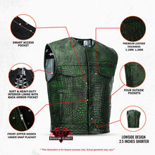 Load image into Gallery viewer, Venom Bite Men’s Leather Vest