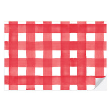 Load image into Gallery viewer, Red Gingham Placemat Pad
