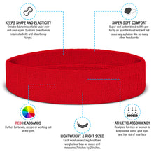 Load image into Gallery viewer, Premium Terry Cloth Cotton Sweatbands
