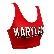 Load image into Gallery viewer, Maryland Terps Red Crop Tank Top