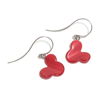 Load image into Gallery viewer, Red Mouse Moonglow Drop Earrings