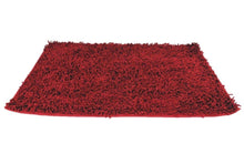 Load image into Gallery viewer, DaDa Bedding Burgundy Red Shaggy Soft Chenille Noodle Carpet Rug Bath Mat