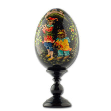 Load image into Gallery viewer, Joker with the Bear Collectible Wooden Easter Egg 6.25 Inches