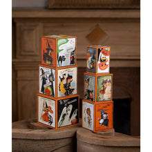Load image into Gallery viewer, Retro Hallowen Stacking Blocks by Bethany Lowe Designs
