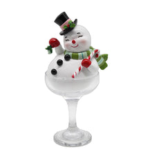 Load image into Gallery viewer, Retro Snowman in Martini Glass by December Diamonds