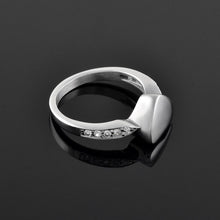 Load image into Gallery viewer, Silver Cremation Urn Ring With Gemstones