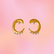 Load image into Gallery viewer, Shimmering Moon Titanium Earrings