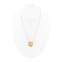 Load image into Gallery viewer, River Rocks Yellow Quartz and Golden Bronze Necklace
