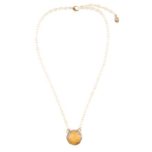 Load image into Gallery viewer, River Rocks Yellow Quartz and Golden Bronze Necklace