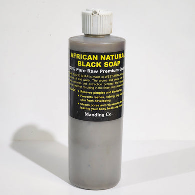 African Raw Black Liquid Soap 8oz