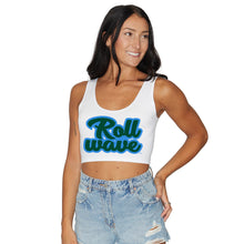 Load image into Gallery viewer, Tulane Roll Wave Cursive Crop Tank Top