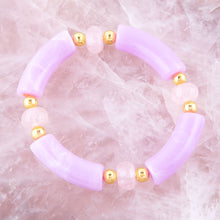 Load image into Gallery viewer, Rose Quartz Lilac Stretch Bracelet