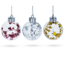 Load image into Gallery viewer, Set of 3 Colorful Stars Clear Plastic Christmas Ornaments 4 Inches