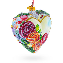 Load image into Gallery viewer, Pastel Rose Garden Heart Glass Ornament