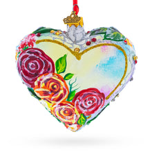 Load image into Gallery viewer, Pastel Rose Garden Heart Glass Ornament