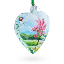 Load image into Gallery viewer, Sparkling Daisy Meadow Vista Jeweled Glass Heart Ornament